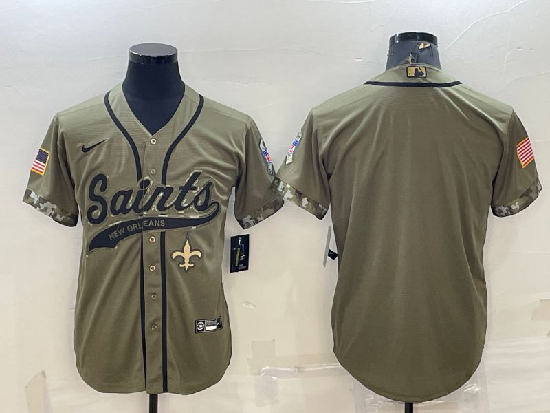 Men New Orleans Saints blank salute green 2022 Nike Co branded NFL Jerseys->customized nfl jersey->Custom Jersey